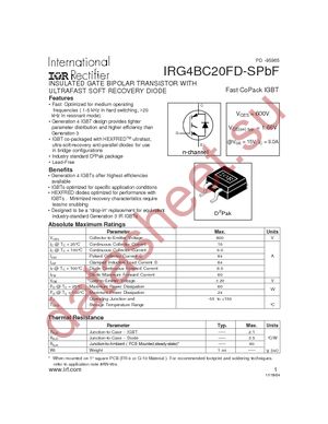 IRG4BC20FD-SPBF datasheet  